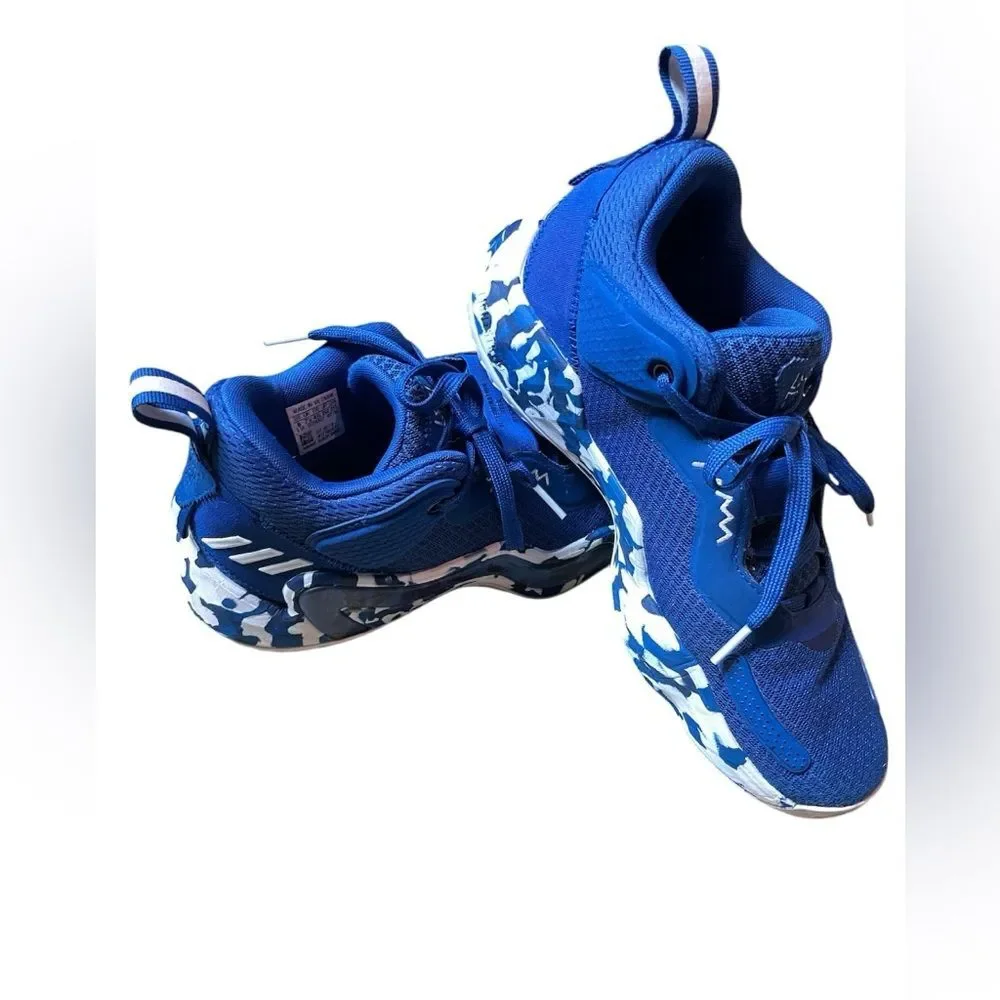 Adidas‎ D.O.N. Issue 3 Blue Camo Basketball Sneakers Mens 8.5 GV7264